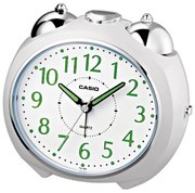 Casio - Orologio a sveglia 1xLR14 bianco/cromo