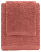 Set asciugamani bagno rosso per viso e ospite in cotone puro Spring