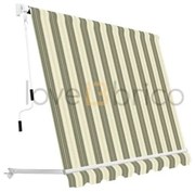 Tenda Da Sole Sangiorgio 250x250 A Caduta Senza Cassonetto Con Braccetti Telo Rigato Beige