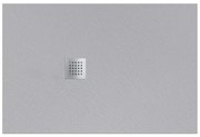 Piatto doccia in resina Strato grigio L 180 x L 100 x H 10 cm effetto pietra