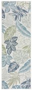Tappeto da interno e esterno verde e blu 80x230 cm Bella Leaf – Flair Rugs
