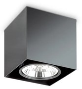 Plafoniera Moderna Mood Square Alluminio Nero 1 Luce Gu10 7W 3000K D15Cm