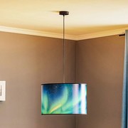 Duolla Lampada a sospensione Print L Cielo con aurora boreale turchese