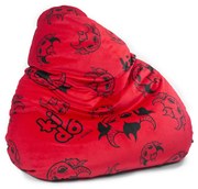 Pouf per bambini Kido by Diablo: velluto rosso