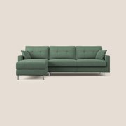 Megan divano letto angolare in microfibra smacchiabile T11 verde