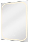 Specchio con illuminazione integrata bagno rettangolare SENSEA L 60 x H 80 x P 3 cm grigio / argento