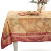 Tovaglia CM. 150X150 da tavola Geo Classic Red   in Cotone