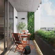 Set tavolo e sedie Idaho NATERIAL in alluminio arancione per 4 persone