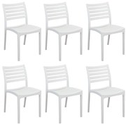 ZULE - set 6 sedie polipropilene impilabile