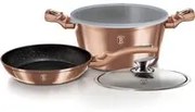 Set padella e casseruola 24 cm con coperchi rose gold Metallic Berlinger Haus