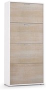 Scarpiera doppia profondità L 67 x H 147 x P 28 cm 24 paia, beige