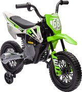 Moto Elettrica per Bambini con Rotelle e Indicatore di Carica Verde...