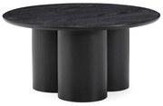 Tavolino da salotto rotondo nero ø 80 cm Lua – MOME