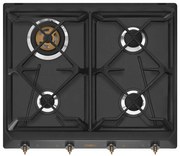 Piano cottura 4 fuochi L 59.5 cm SRV864AOGH SMEG grigio antracite griglie in ghisa