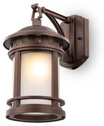 Lampade Da Parete Vintage Da Esterno Alluminio Marrone 1 Luce E27 60W Ip44
