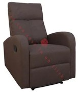 Poltrona relax elettrica reclinabile con vibromassaggio FORTUNA in tessuto MARRONE