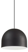 Sospensione Industrial-Minimal Tall Metallo Nero 1 Luce E27