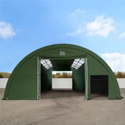 TOOLPORT Tunnel agricolo 9,15m x 12m x 4,5m - PRIMEtex 2300 ignifugo, con lucernari, verde scuro - (49661)