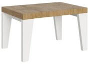 Tavolo allungabile 90x130/234 cm Naxy Mix piano Quercia Natura - gambe Bianco Frassino