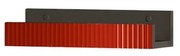 Mensola per bagno Niwa L 40 cm laccato opaco grigio carbone con vetro paprika