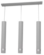 Lampadario LED a cavo TUBA 3xGU10/4,8W/230V grigio/cromo lucido