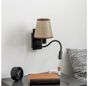 Brilagi - Applique a LED NUBILA 1xE27/25W/230V + LED/3W nero/marrone