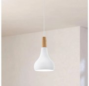 Eglo 901177-Lampada a sospensione con cavo SABINAR 1xE27/60W/230V Ø18cm bianco