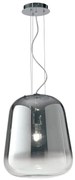 Lampadario Glamour Smoke nero paralume fumo E27 Ø34cm LUCE AMBIENTE DESIGN