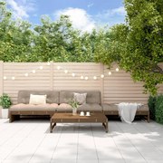 Set divani da giardino 4 pz con cuscini in legno massello miele