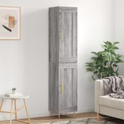 Credenza grigio sonoma 34,5x34x180 cm in legno multistrato