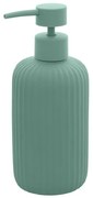 Dispenser sapone verde in ceramica soft touch capienza 330 ml Spring