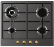 Candy CHW6BR4WGTGH Piano Cottura a Gas 4 Zone 60 cm Grigio