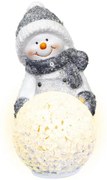 Retlux - Decorazione natalizia LED LED/2xLR44/bianco caldo pupazzo di neve con palla di neve