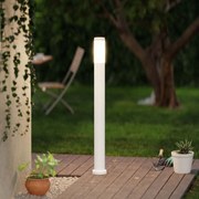 Paletto da Giardino 100cm, acciaio inox BIANCO, IK06, IP54, base E27 Base E27