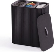 Cesta per il bucato nera in bambù 3x30 l Tota Trio Luxe – Joseph Joseph