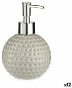 Dispenser di Sapone Golf Ceramica Grigio Metallo 12 Unità (300 ml)