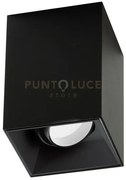 Gfa1231- faretto orientabile nero 1 luce attacco gu10 quadrata l.8,...