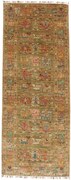 Samarkand Tappeto orientale 70 x 190 Verde (Pakistan) Annodato A Mano