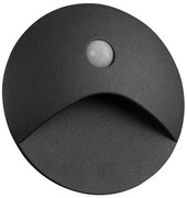 Kanlux 39125 - Lampada LED per gradini con sensore EXIN 2,5W/230V 3000K IP65 antracite tonda