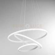 Iole s/3 - lampadario a sospensione bianco led 3000k 3000lm 60w dim...