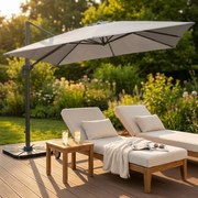 BACTRUS - ombrellone da giardino decentrato 3 x 4 m