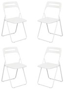 UXIOR - set 4 sedie in polipropilene pieghevole