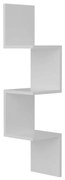 Libreria a parete bianca con mensole Corner - Furny Home