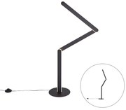 Lampada da terra di design nera con LED dimmerabile a 3 livelli - Gate