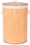 Cesto per la biancheria in bambù rotondo - Compactor