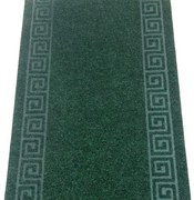 Tappeto guida con greca verde per scale, corridoi, ingressi