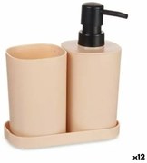 Set da Bagno Nero Beige polipropilene (12 Unità)