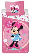 Biancheria da letto singola per bambini in microfibra 140x200 cm Minnie Sweet Like Me - Jerry Fabrics