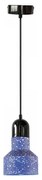 Lampadario a sospensione con filo TERRAZZO 1xE27/60W/230V diametro 12 cm blu
