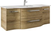 Mobile da bagno sospeso Contea di Pelipal L 126 x H 48 x P 49.5 cm rovere riviera, 2 cassetti 2 ante